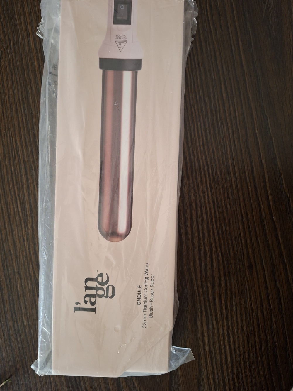 Lange 32mm Curling Iron Titaniun Wand in Blush Rose